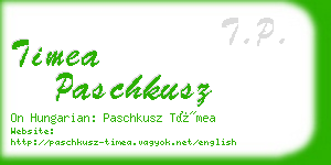 timea paschkusz business card